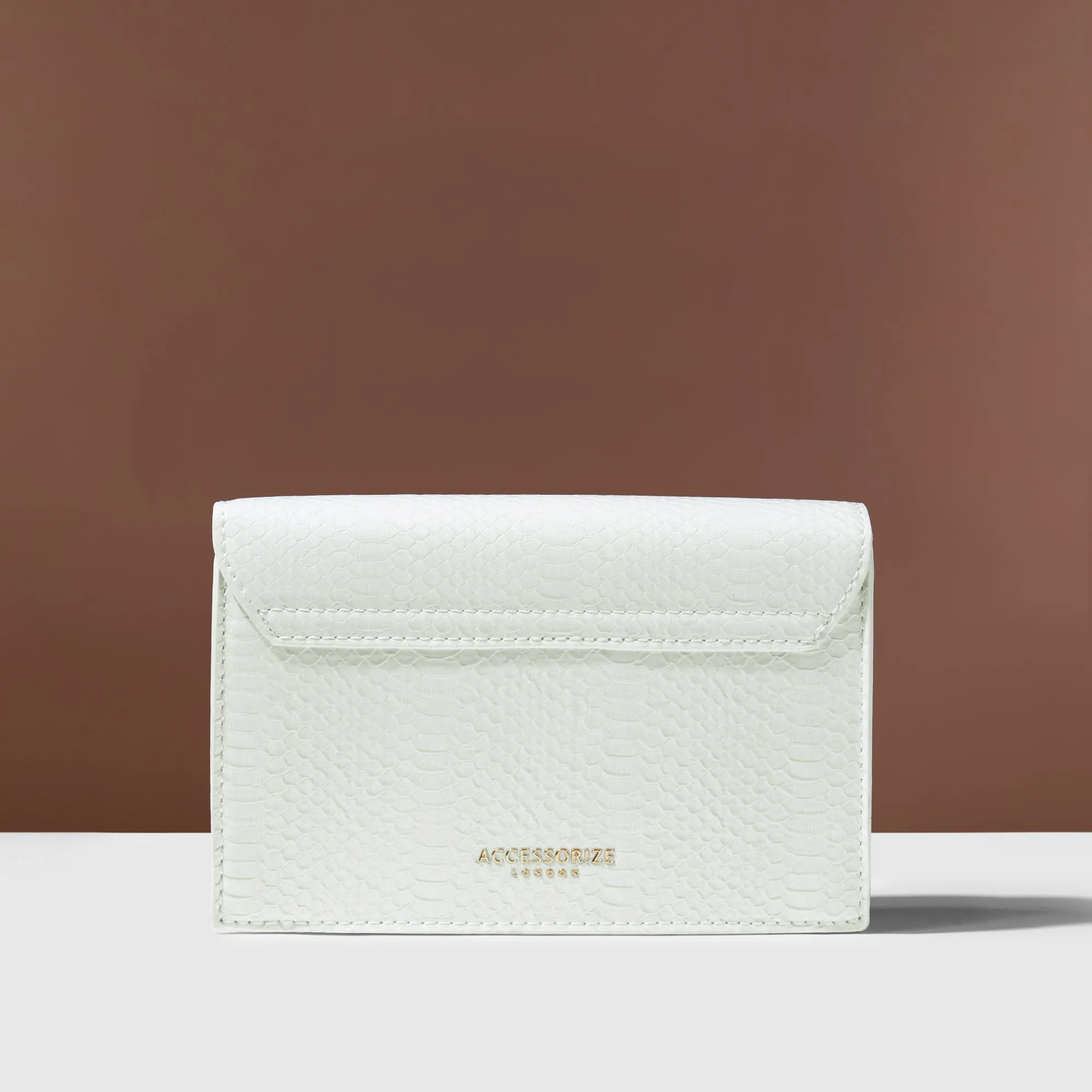 Accessorize London Women's White Envelope Sling Bag