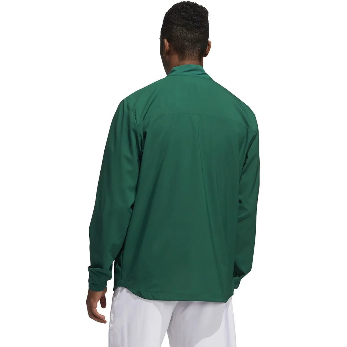 adidas Men's Team Dark Green/White Under The Lights Long Sleeve Woven 1/4 Zip