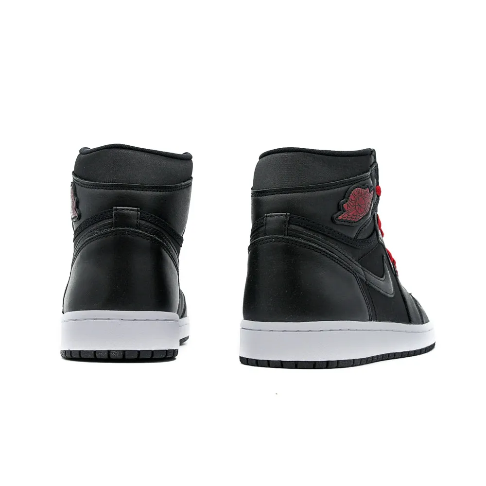 AIR JORDAN 1  RETRO BLACK SATIN GYM RED 2020