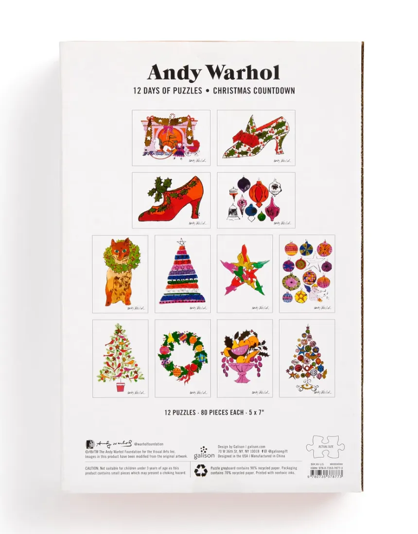 Andy Warhol 12 Days of Puzzles Christmas Countdown