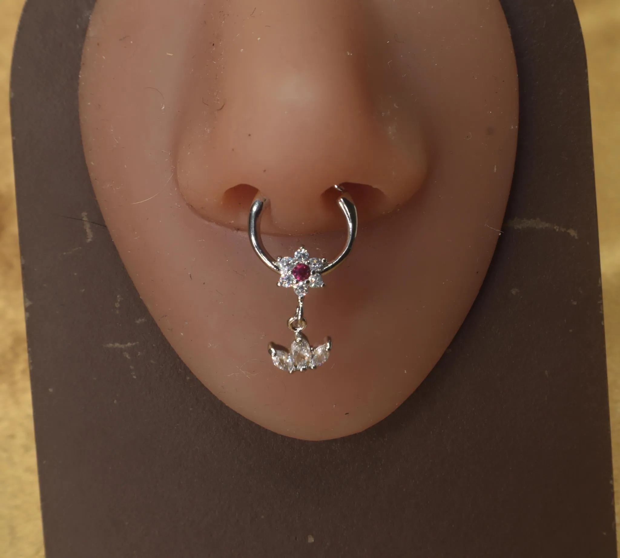 Blooming Charm Half Flower Dangle Septum