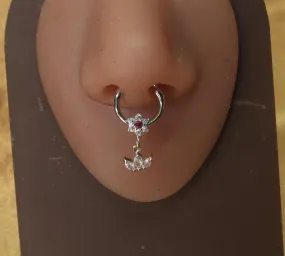 Blooming Charm Half Flower Dangle Septum