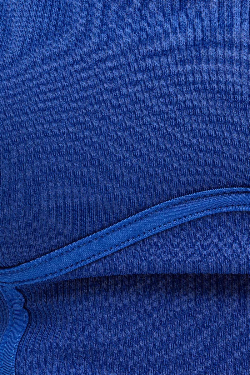 Blue Strapless Bodysuit Bodice Detail