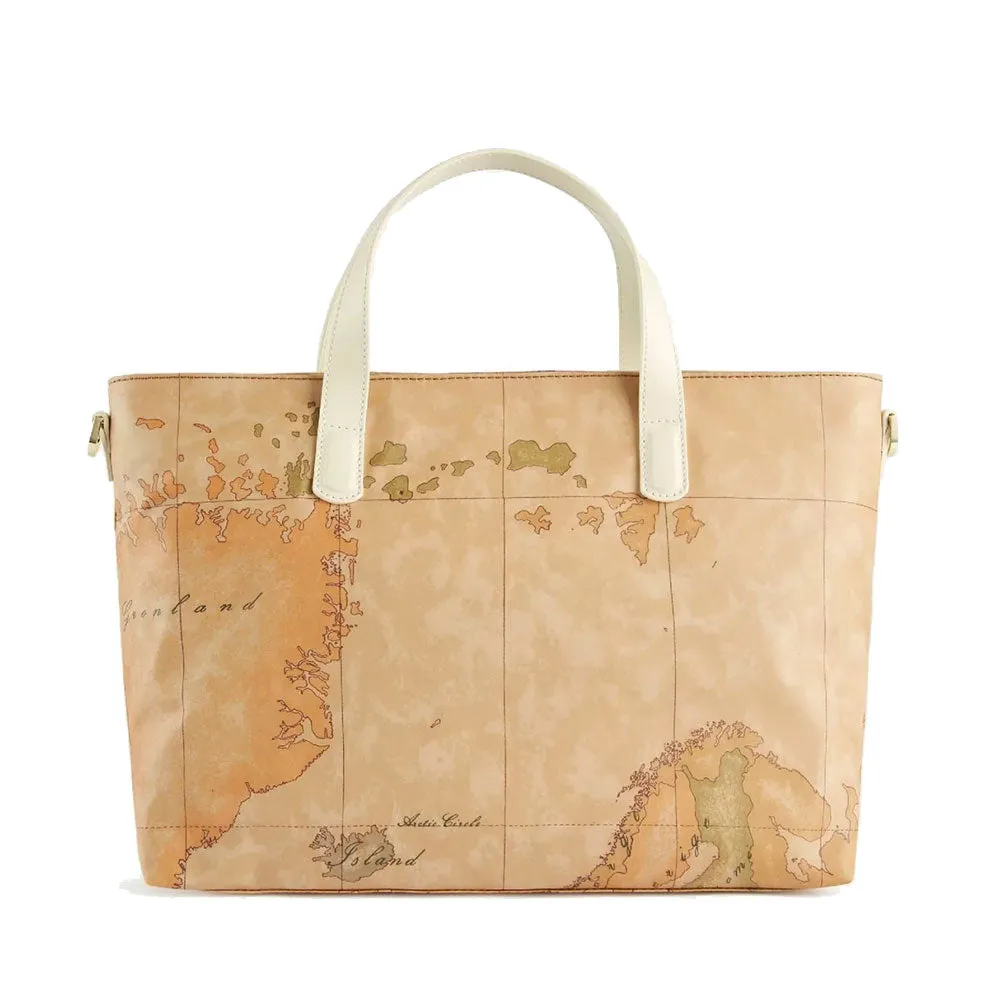 Borsa Donna a Mano 1A Classe Alviero Martini linea Soft Atlantic Geo Classic e Avorio GZ71