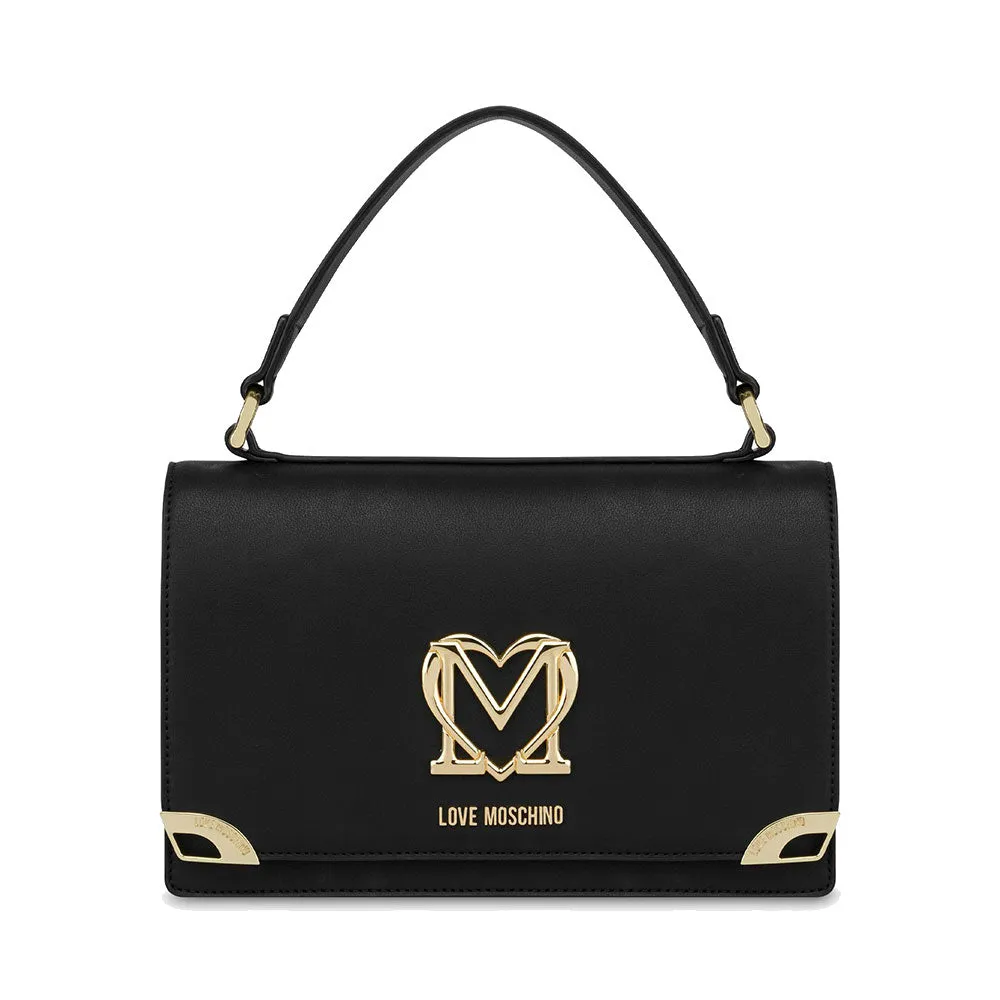 Borsa Donna a Mano e a Spalla LOVE MOSCHINO Nera con Foulard