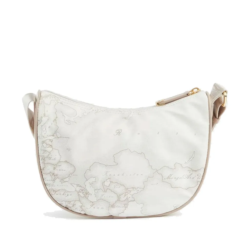 Borsa Donna Mezzaluna Piccola 1A Classe Alviero Martini linea Geo Soft colore Geo White S006