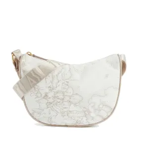 Borsa Donna Mezzaluna Piccola 1A Classe Alviero Martini linea Geo Soft colore Geo White S006