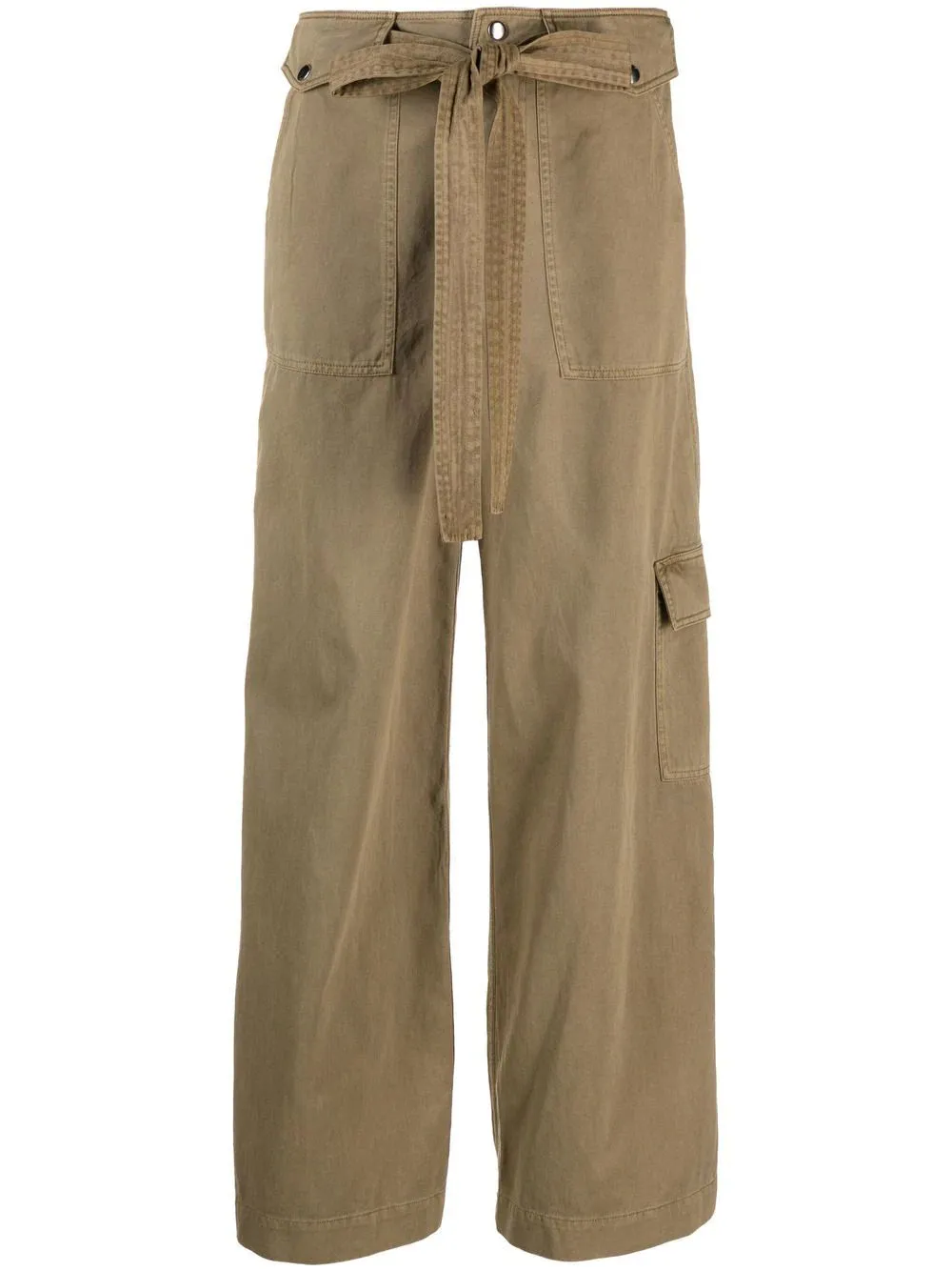 BRAYDEN BELTED COTTON TROUSERS ROSM