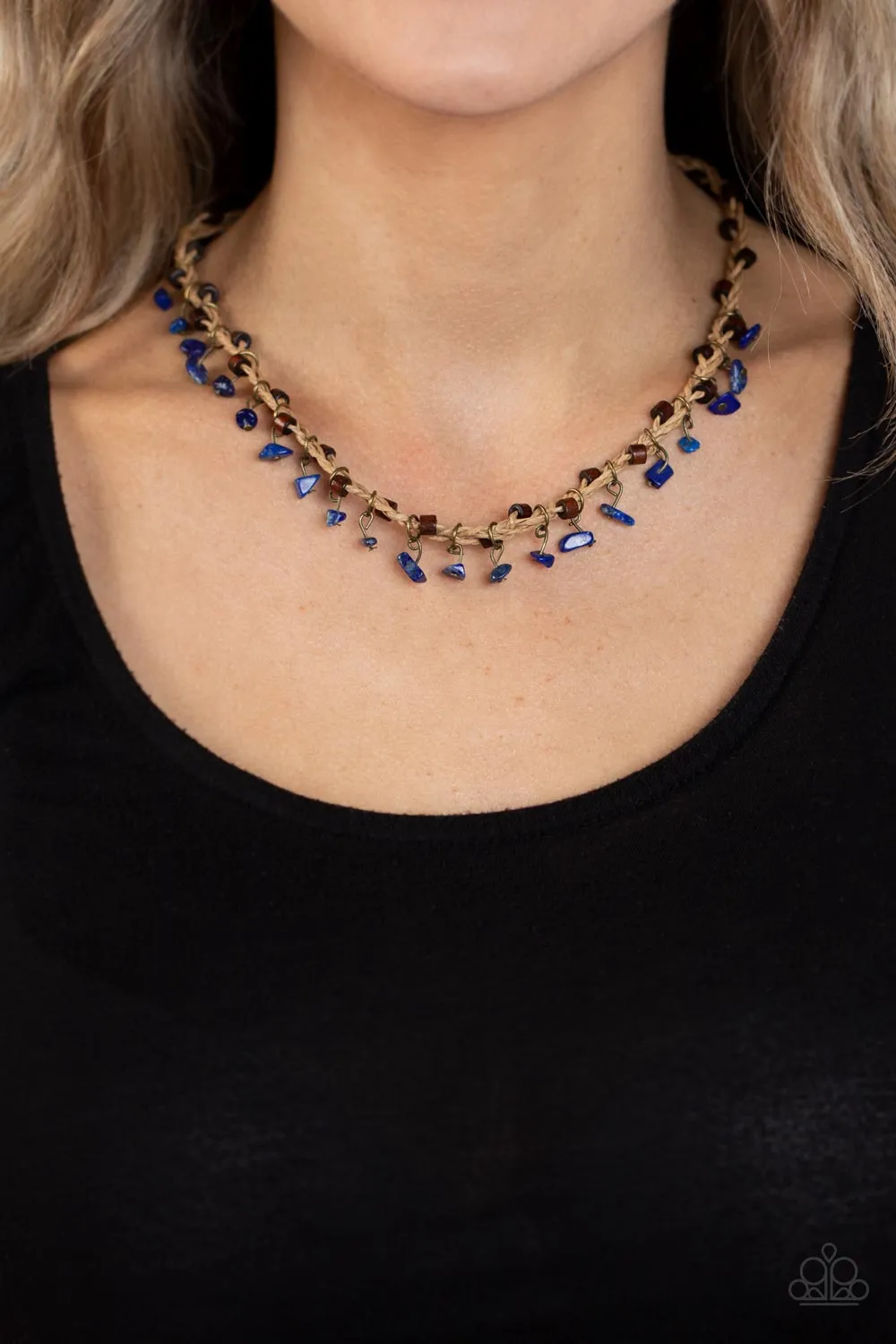 Canyon Voyage Blue Lapis Stone Urban Necklace - Paparazzi Accessories