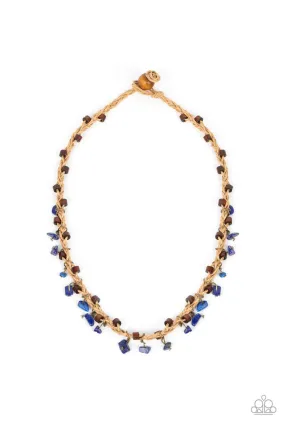 Canyon Voyage Blue Lapis Stone Urban Necklace - Paparazzi Accessories