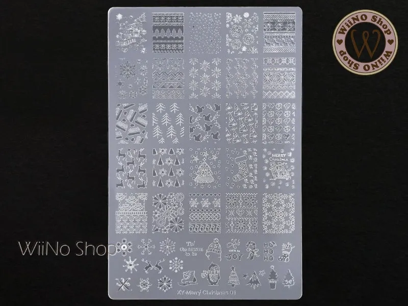 Christmas Nail Art Stamping Plate Template XY-MC01