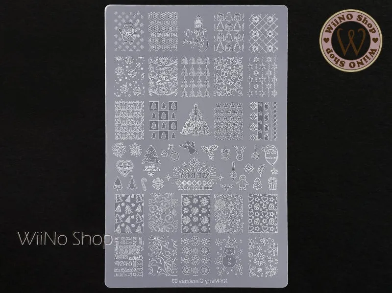 Christmas Nail Art Stamping Plate Template XY-MC03