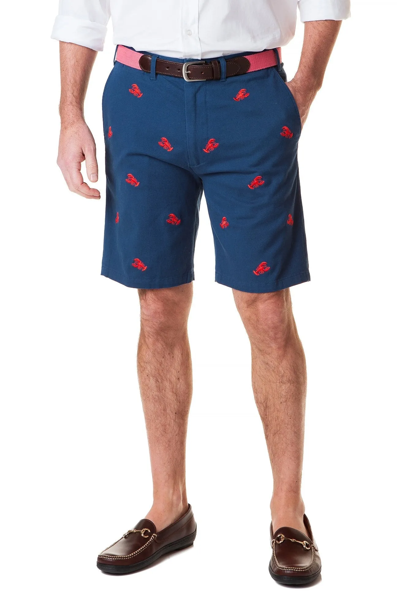 Cisco Short Stretch Twill Nantucket Navy With Lobster