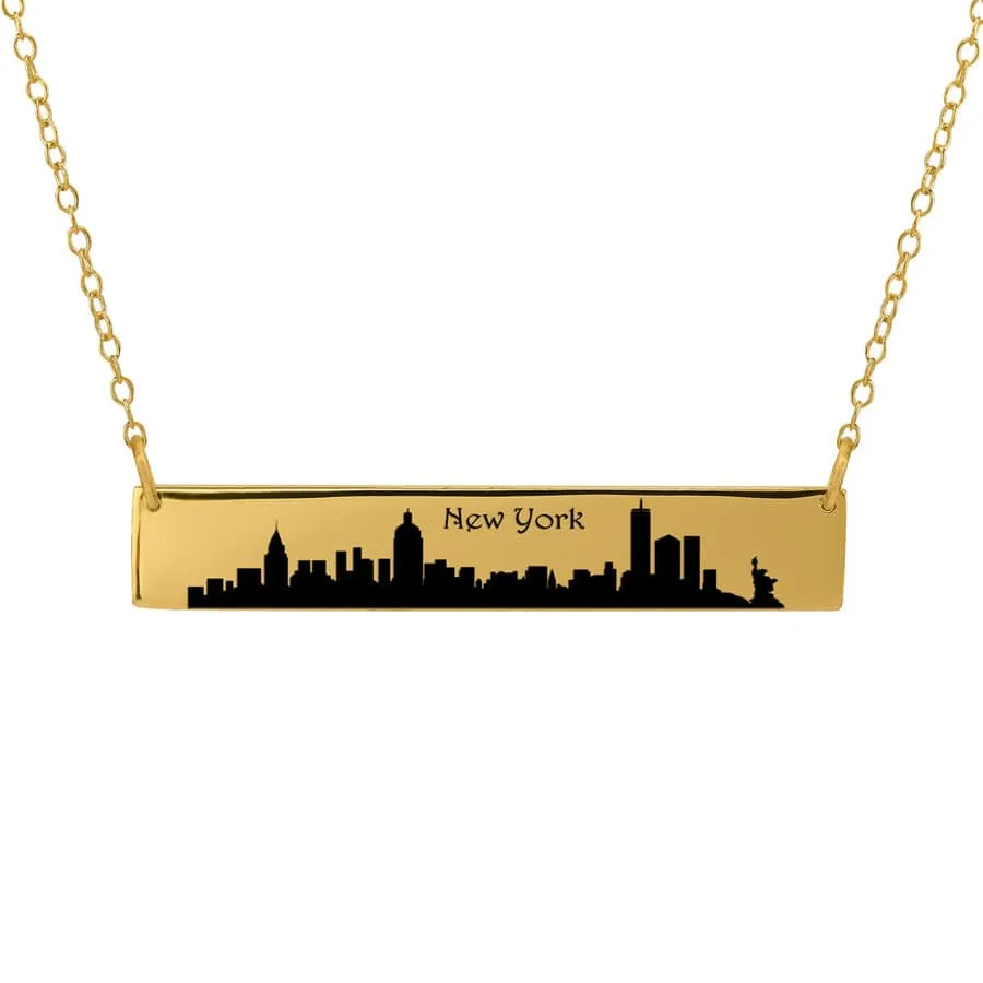 City Skyline Bar Necklace