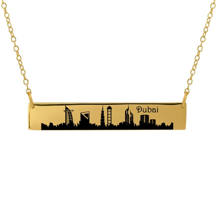 City Skyline Bar Necklace