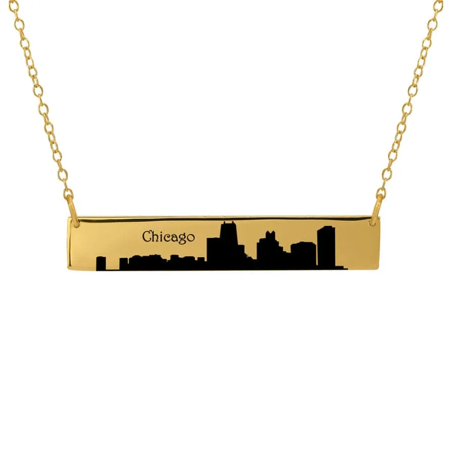 City Skyline Bar Necklace