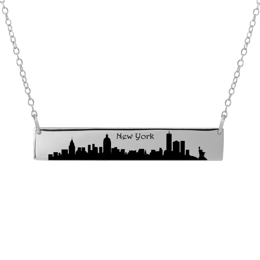 City Skyline Bar Necklace