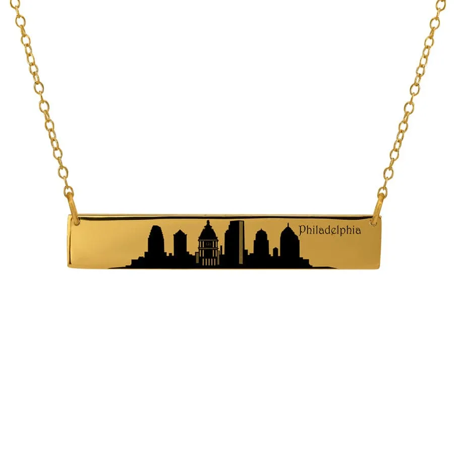 City Skyline Bar Necklace