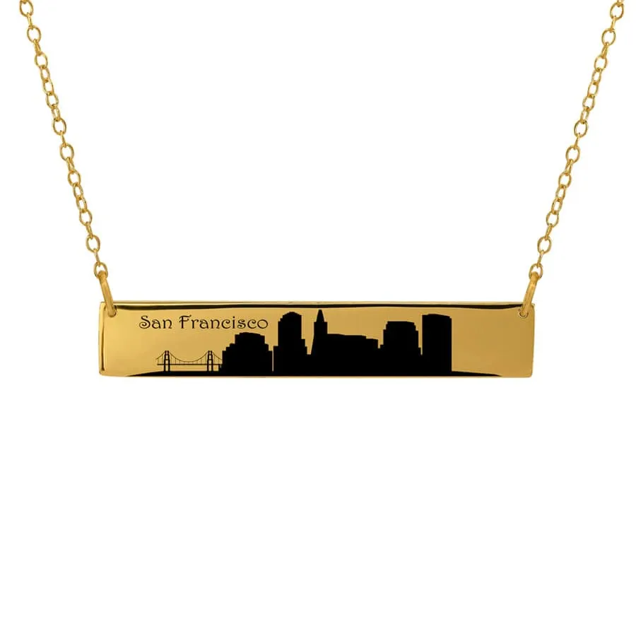 City Skyline Bar Necklace