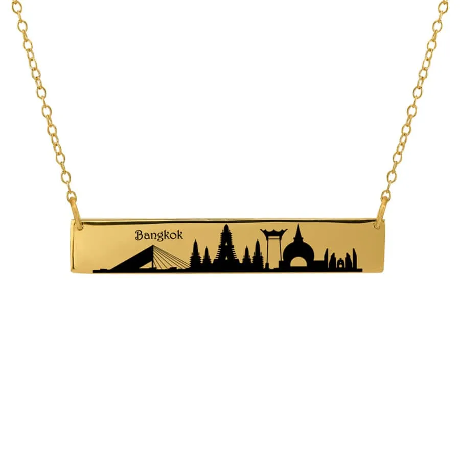 City Skyline Bar Necklace