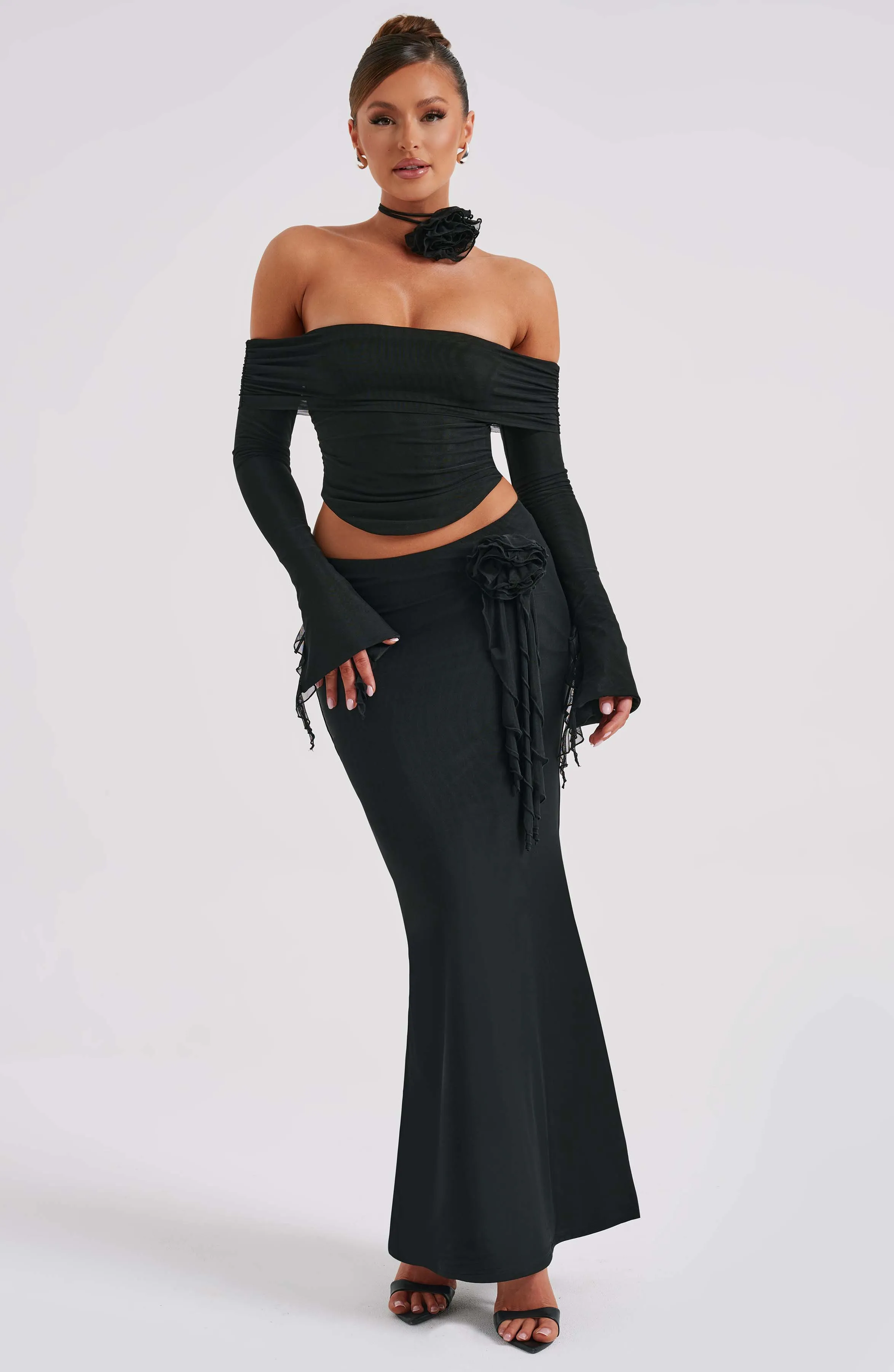 Deema Maxi Skirt - Black