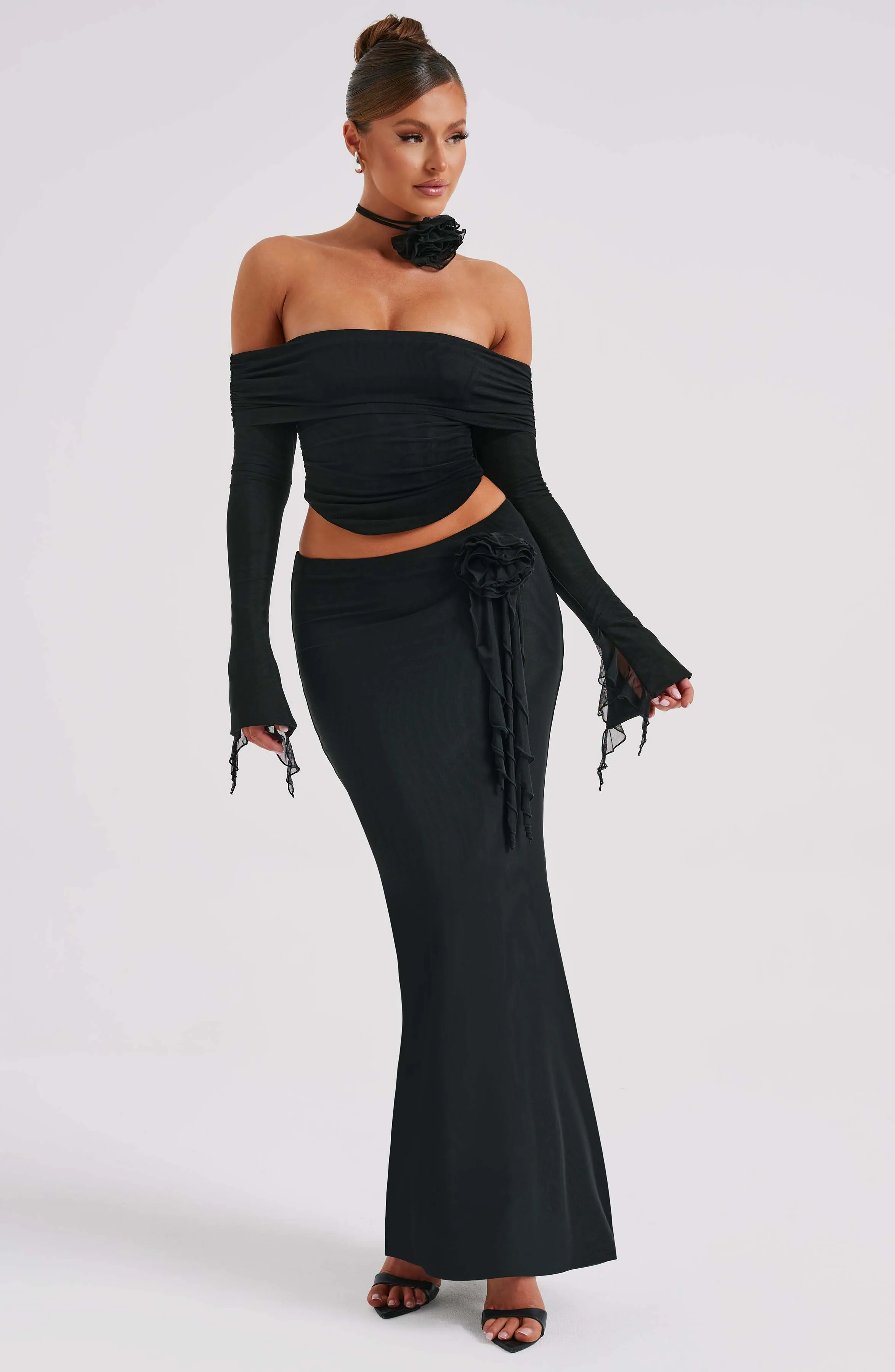 Deema Maxi Skirt - Black