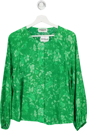 Essentiel Antwerp Green Flower Print Shirt UK 8