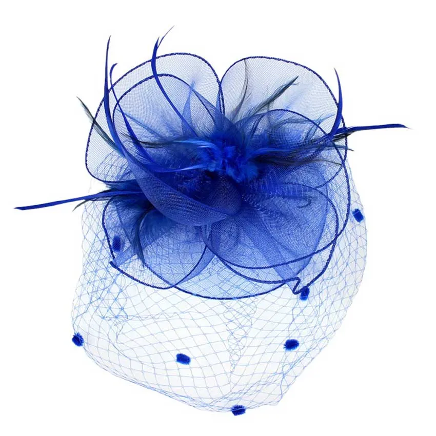 Feather Mesh Flower Fascinator Headband