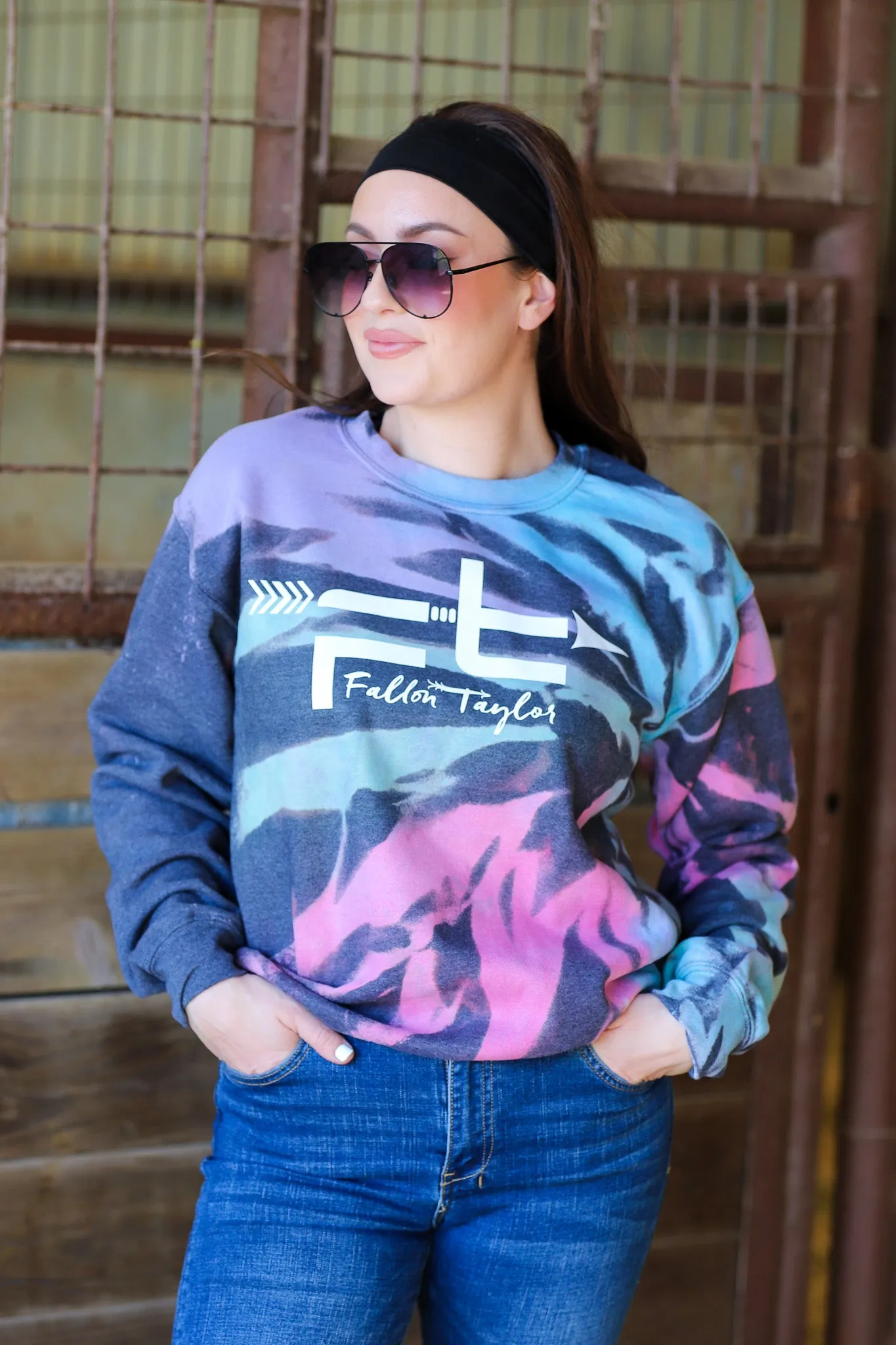 FT LOGO TIE DYE CREWNECK