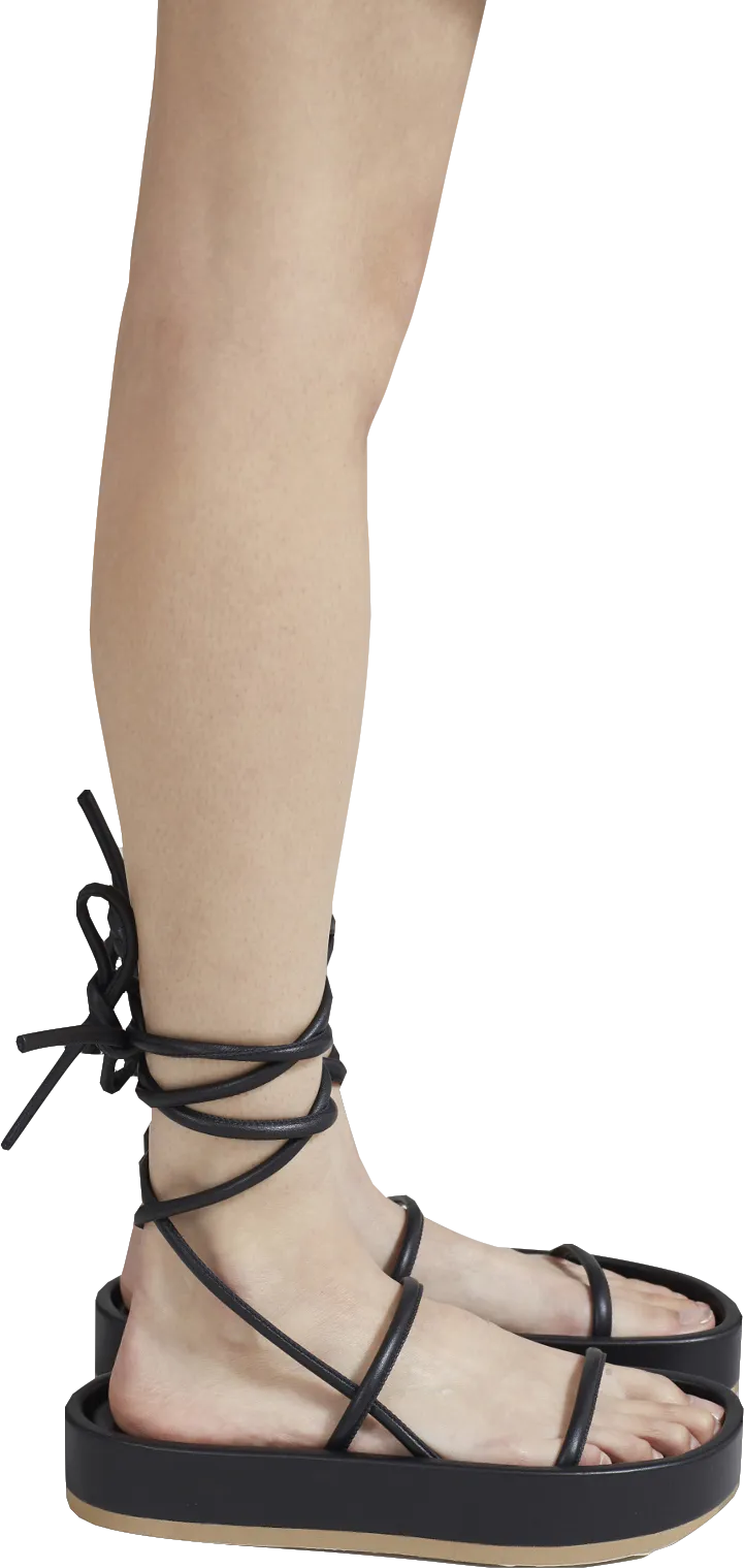 ilio Smeraldo Pritika 01 Lace Up Sandal - Black UK 6 EU 39 👠