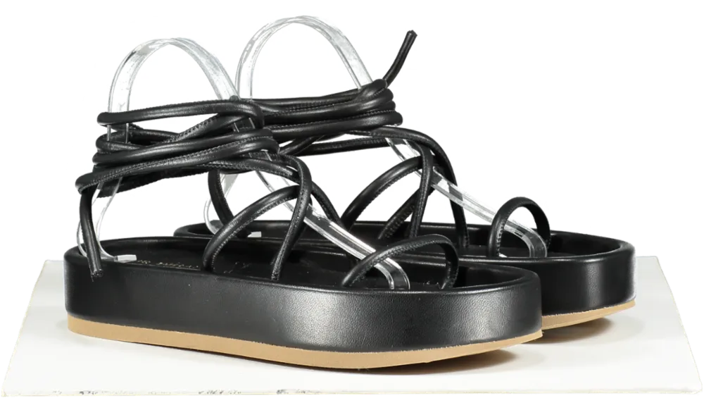 ilio Smeraldo Pritika 01 Lace Up Sandal - Black UK 6 EU 39 👠