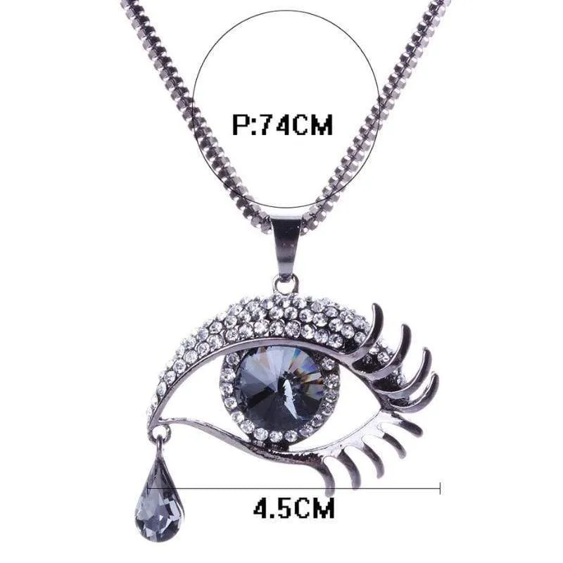 I'll Be Watching You Blue Gem Necklace