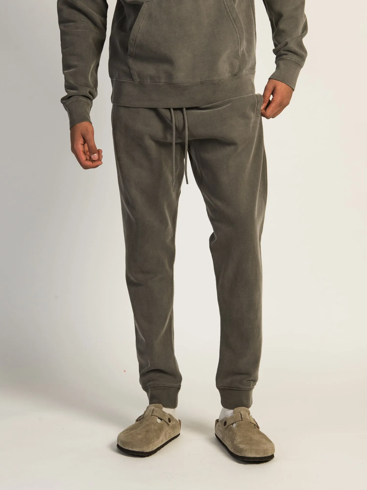 KOLBY PARKER GARMENT DYE SLIM JOGGER - IRON