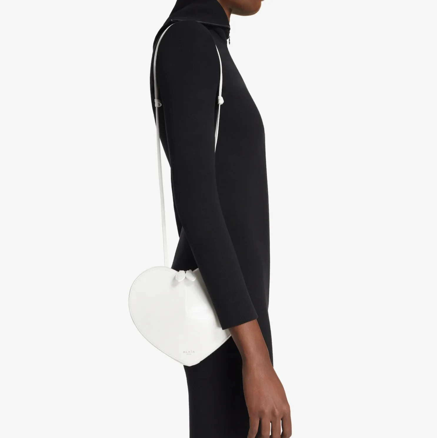 LE CŒUR BAG IN CALFSKIN - OPTIC WHITE