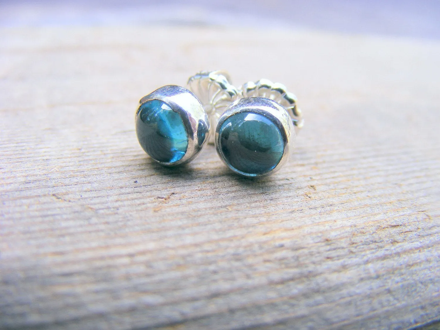 London Blue Topaz Studs Or Post Sterling Silver Earrings, December Gemstone Birthstone Earrings