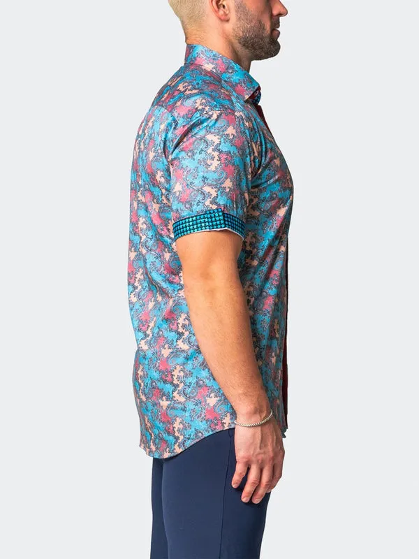 Maceoo Stretch Short-Sleeve Shirt | Galileo Journ Multi