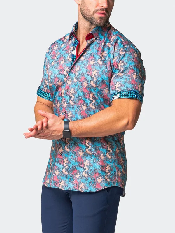 Maceoo Stretch Short-Sleeve Shirt | Galileo Journ Multi