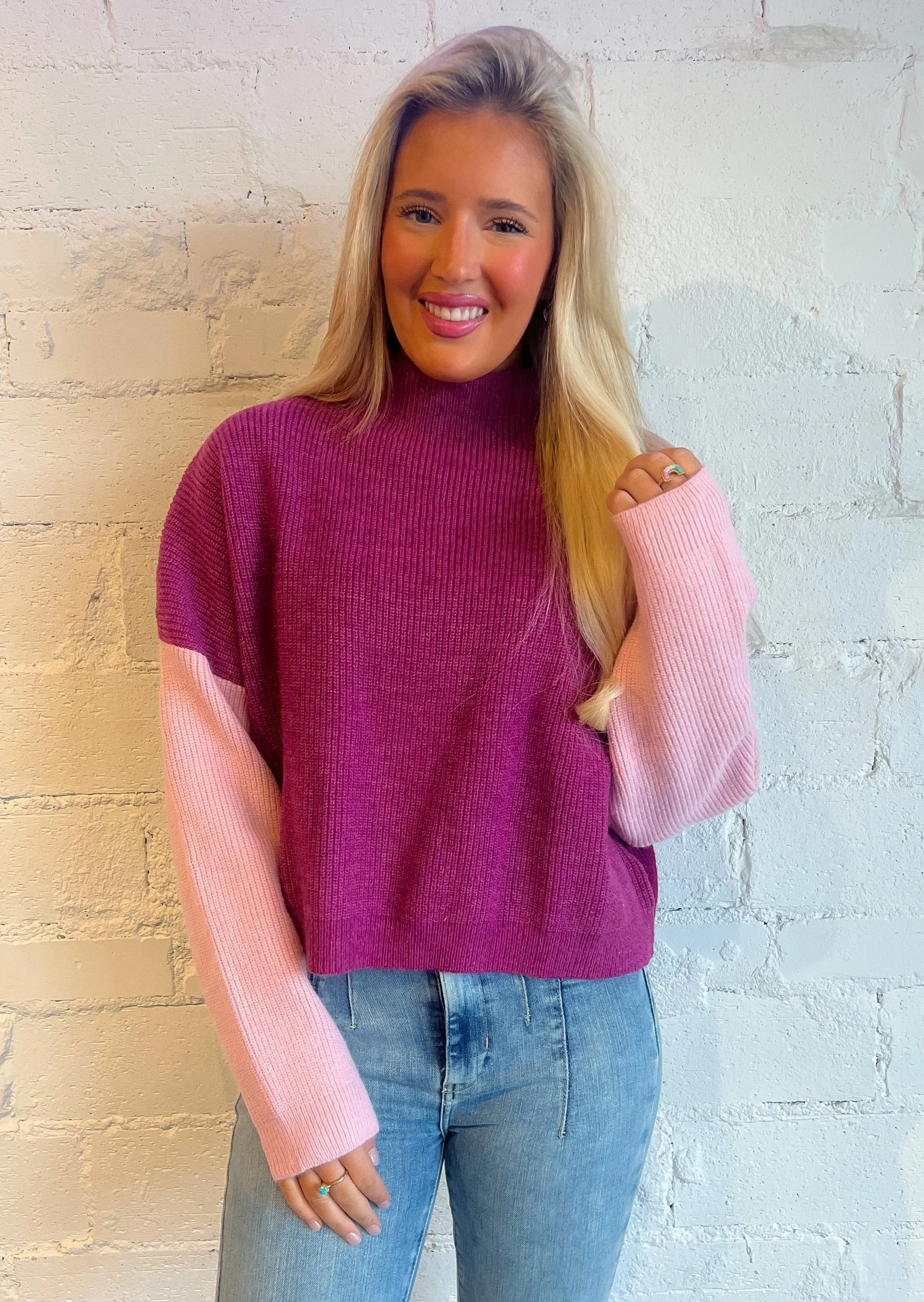 Mallory Colorblock Oversized Sweater