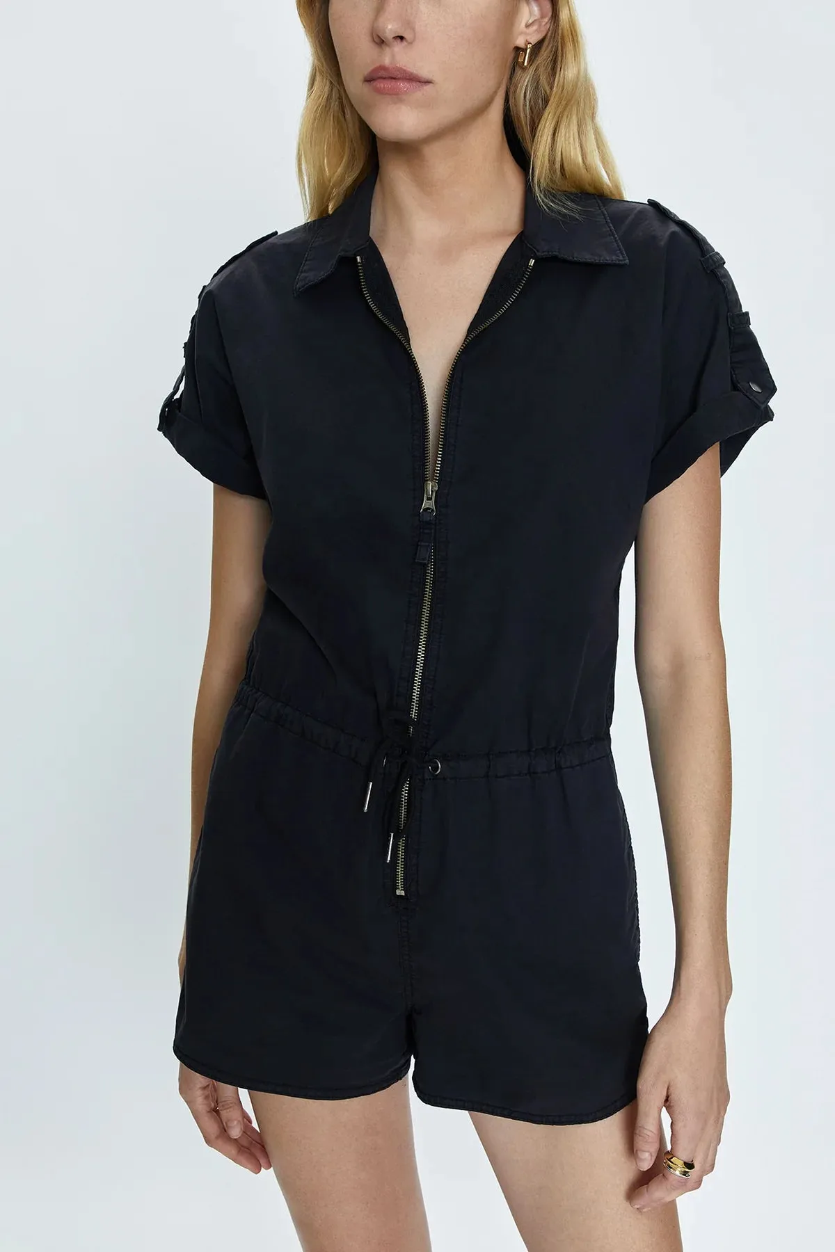 MEG ZIP FRONT ROMPER (FADE TO BLACK) - PISTOLA