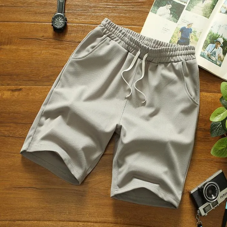 Men's Casual Summer Beach Shorts with Elastic Waistband and Breathable Fabric