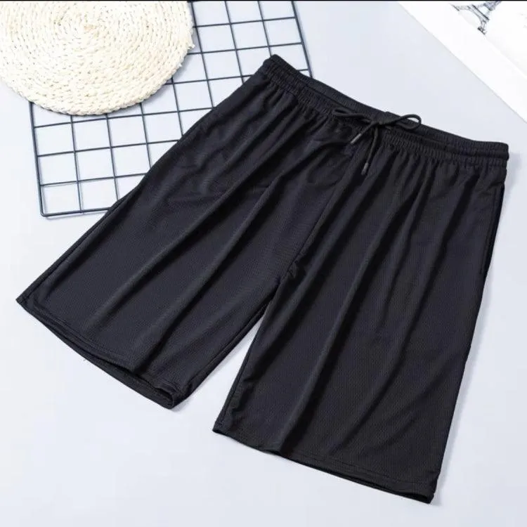 Men's Casual Summer Beach Shorts with Elastic Waistband and Breathable Fabric