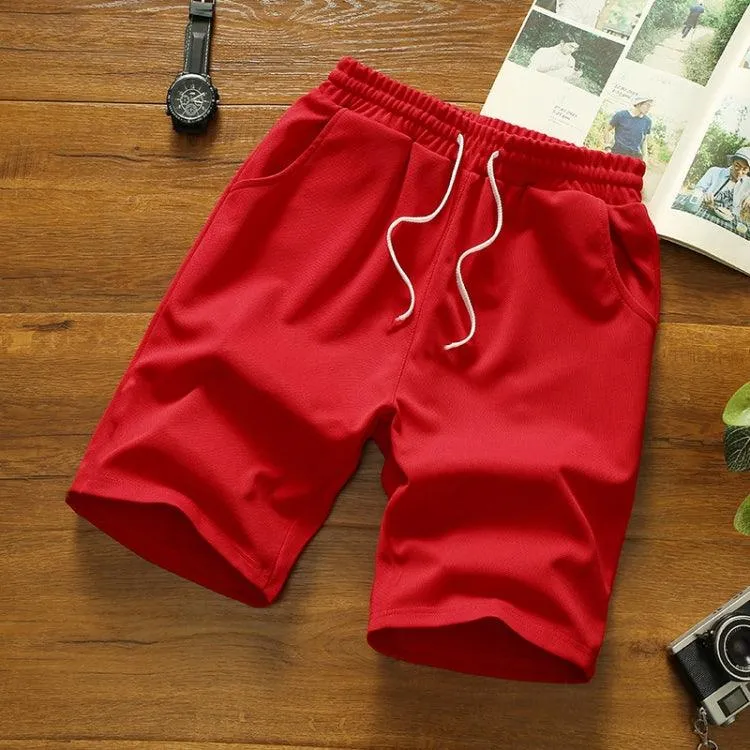 Men's Casual Summer Beach Shorts with Elastic Waistband and Breathable Fabric