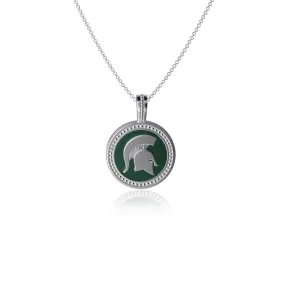 Michigan State University Coin Pendant Necklace - Enamel