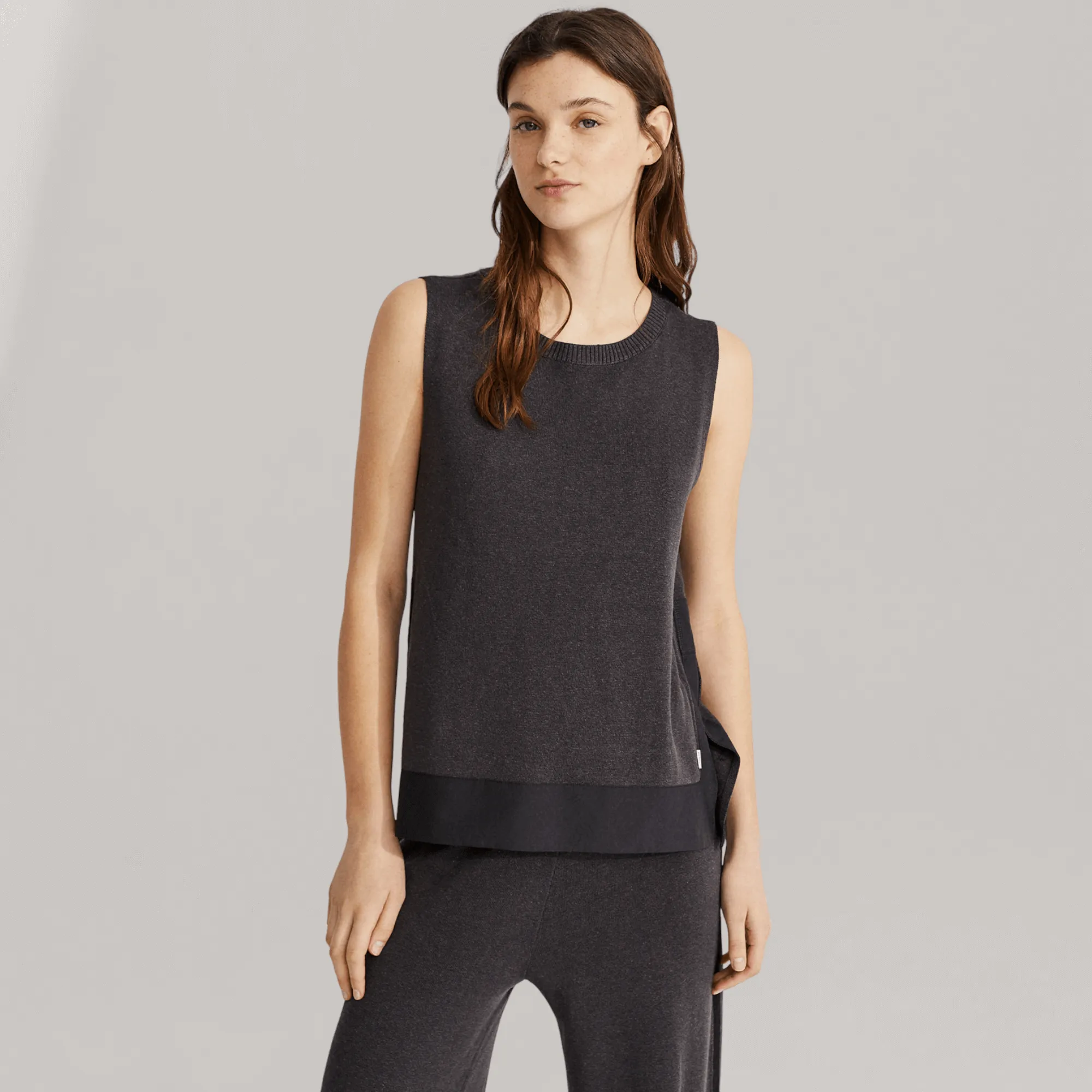 Nahla - Knitted Sleeveless Top - Asphalt | Women's