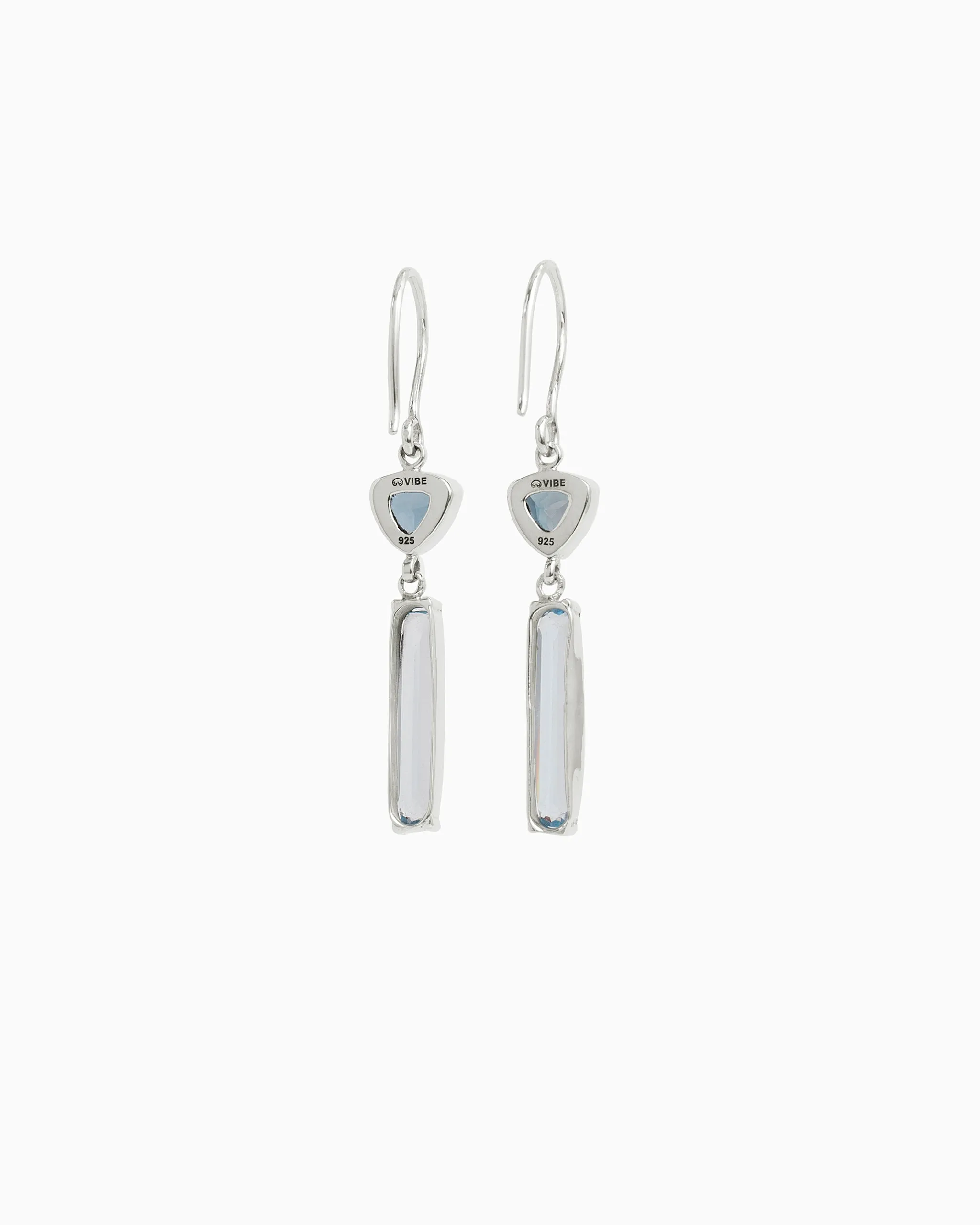 Ocean Water Drop Earrings - London Blue Topaz/Swiss Blue Topaz