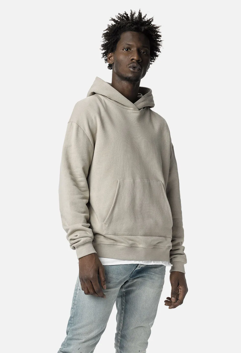 Oversized Cropped Hoodie / Mojave