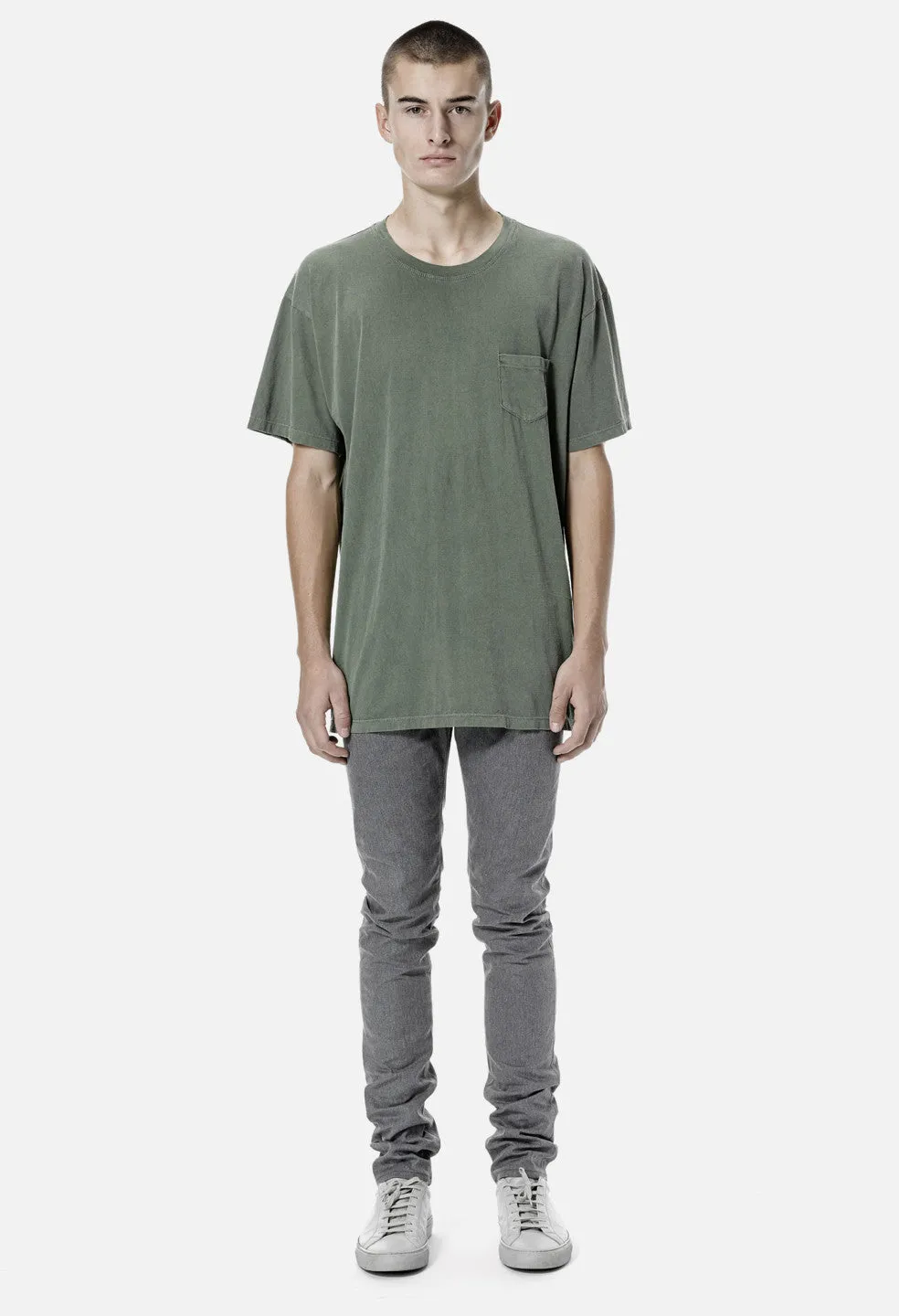 Oversized Pocket Crew / Olive