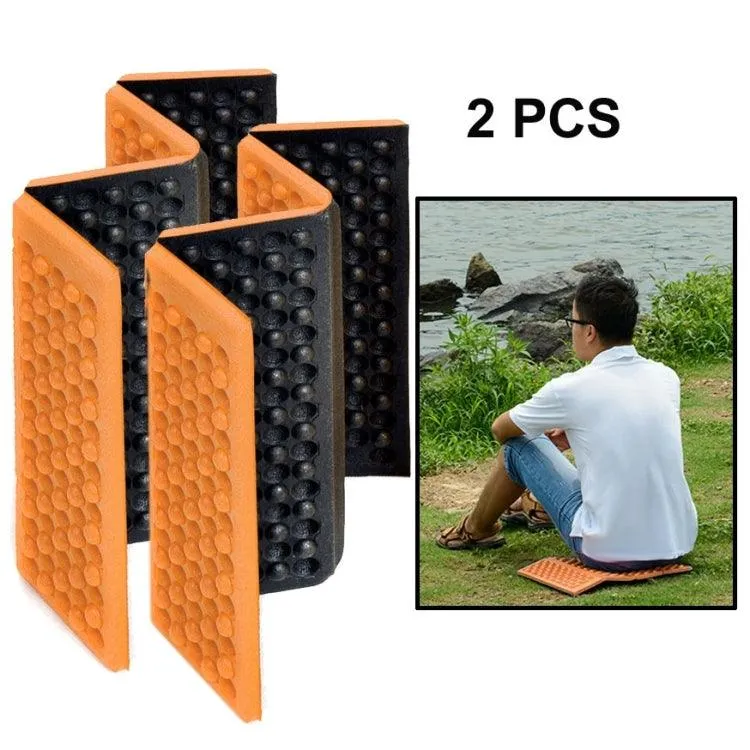 Portable Outdoor Folding EVA Massage Seat Mats - 2 Pack Moisture-Proof Cushions