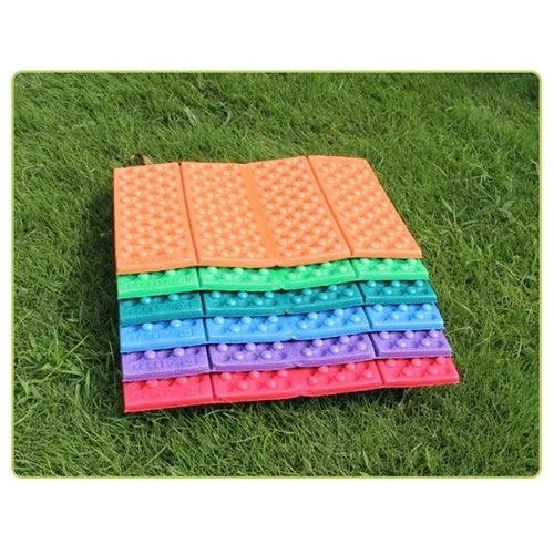 Portable Outdoor Folding EVA Massage Seat Mats - 2 Pack Moisture-Proof Cushions