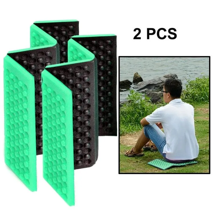 Portable Outdoor Folding EVA Massage Seat Mats - 2 Pack Moisture-Proof Cushions